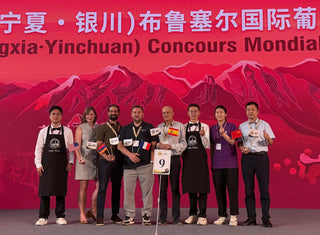 Antonio T. Palacios, detrás del nº9, junto a más profesionales internacionales del panorama vitivinícola mundial